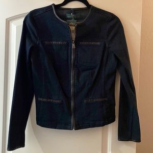 Lauren Jeans Company, denim zippered front jacket.  Size 2.